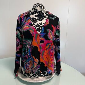 Zara Vibrant Floral Long Sleeve Blouse